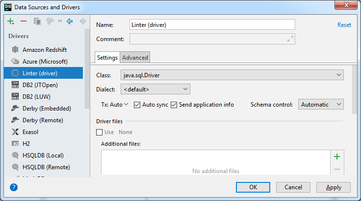 Ввод параметров подключения к ЛИНТЕР-серверу