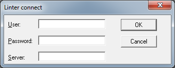 Окно параметров подключения