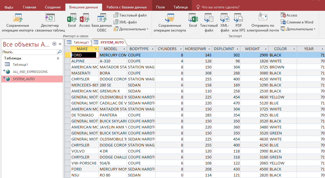 Результат подключения