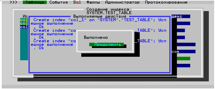 Выполняемые действия