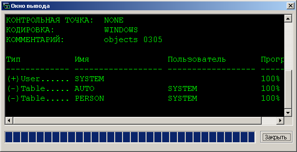 Протокол архивирования объектов