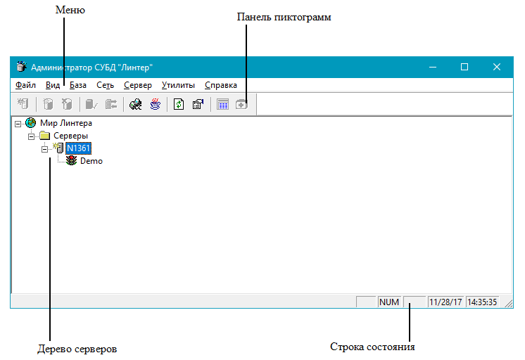 Основная панель