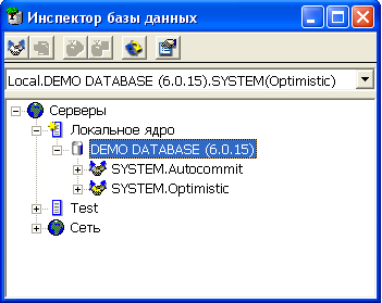 Информация о подсоединённой БД