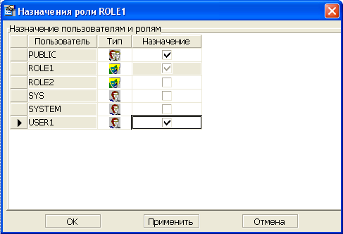 Назначение роли