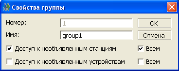 Свойства группы