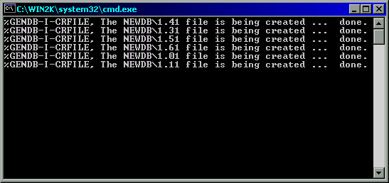 Протокол создания БД